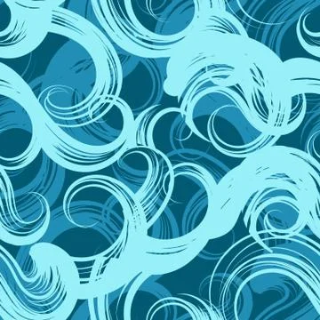 Abstract Waves Seamless Pattern Illustrazione stock