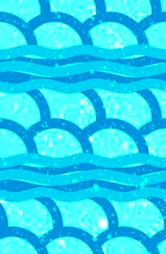 Abstract waves seamless Patterns - Nautical Sea Theme Stock Illustration