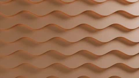 Abstract Waves in Smooth Orange Material With Textured Pattern and Soft Curves Stock Footage 320246216