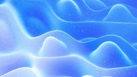 Abstract waves of soft blue matte material with light inner glow and glitters on Stock Footage 137495145