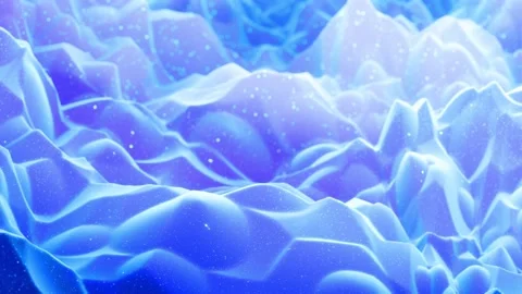 Abstract waves of soft blue matte material with light inner glow and glitters on Stock Footage 137495601