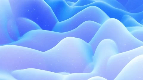 Abstract waves of soft blue matte material with light inner glow and glitters on Stock Footage 137495800