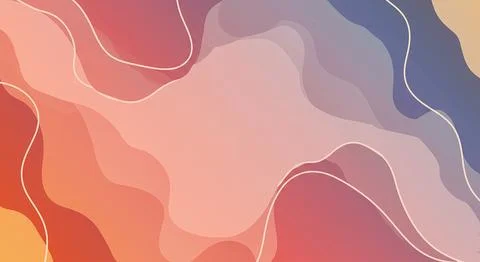 Abstract Waves with Soft Gradient Colors Stock Illustration