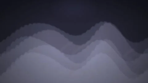 Abstract waves of soft grey gradient layers flowing across a dark background 库存影片 335117884