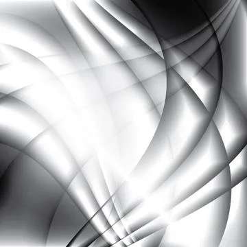 Abstract waves stylish monochrome background Stock Illustration