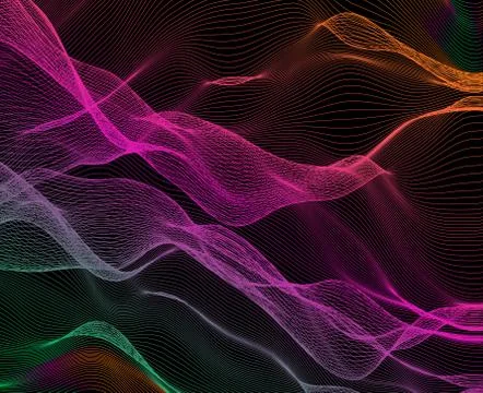 Abstract waves -   vector illustration Stock Illustration