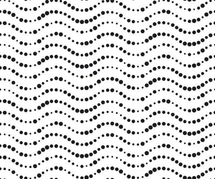 Abstract waves vector illustration. minimalistic black ink concept seamless p 库存插图