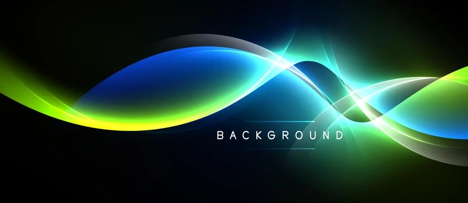 Abstract waves, vibrant colors, dynamic flow. Bright light effects create m.. Stock-Illustration