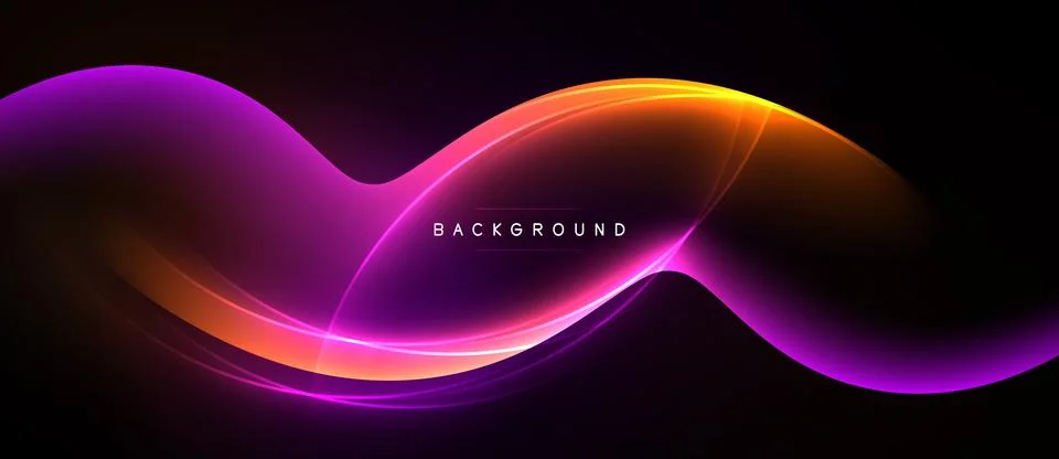 Abstract waves, vibrant colors, dynamic flow. Gradient transitions create Stockillustratie