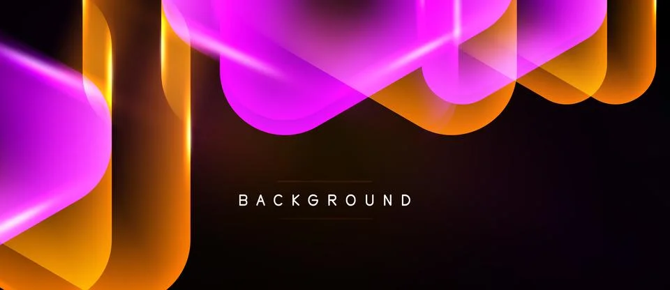 Abstract waves, vibrant pinks, oranges blend. Dark background creates dramati 스톡 일러스트