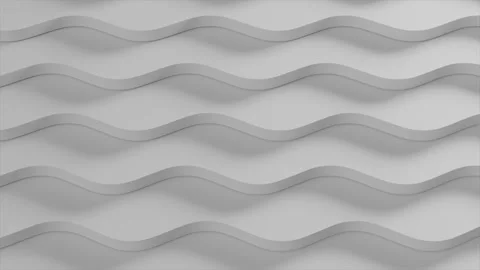 Abstract Waves in White Looping on Digital Background Create Smooth Motion Stock Footage 319685334