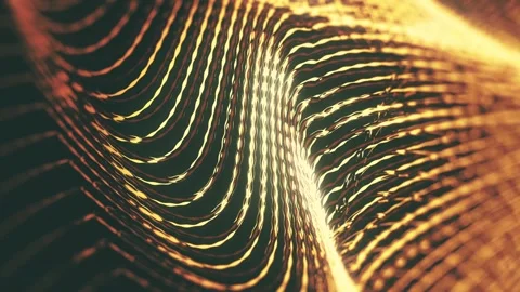 Abstract Waving And Glowing Lines Stock Footage 260821284