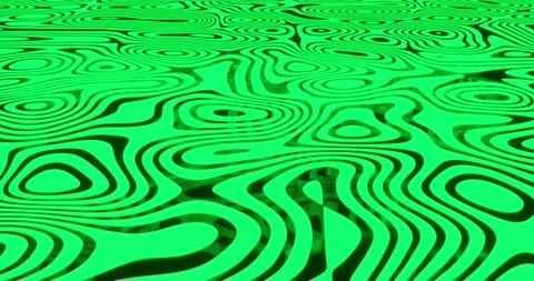 Abstract Waving Backdrop Green Glowing Blurred Animated Lines. Virtual Space Stock Footage 149310789