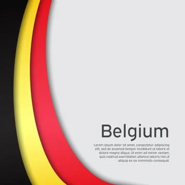 Abstract waving belgium flag. Creative background for belgium holidays design Stock Illustration
