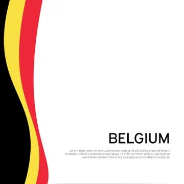 Abstract waving belgium flag. Vector illustration of the belgian flag. banner Stock Illustration