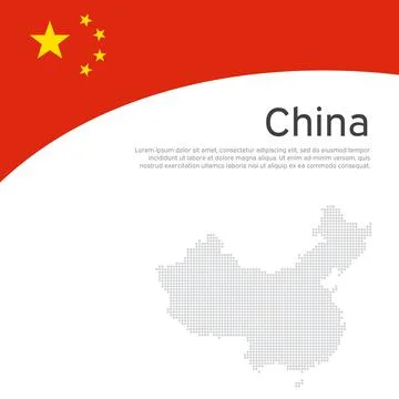 Abstract waving china flag. Creative background. Business booklet. Vector Stock Illustration