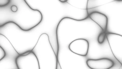 Abstract Waving defocused black lines on white Background. Looping 4k animation Video stock 269352219