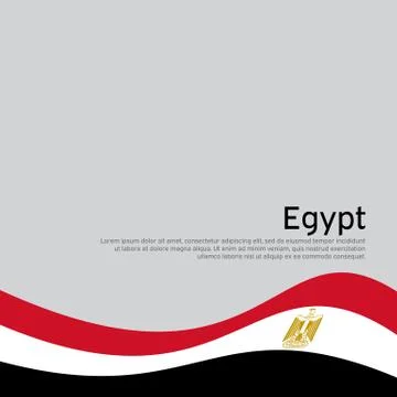 Abstract waving egypt flag. Creative background for egypt patriotic holiday Illustrazione stock