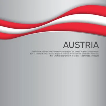 Abstract waving flag of austria. Austrian state business booklet, cover. Vector Stock Illustration