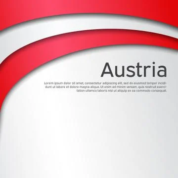 Abstract waving flag of austria. Austrian state business booklet, cover. Vector Stock Illustration