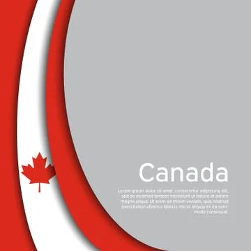 Abstract waving flag of canada. Creative background for business booklet, flyer Stock Illustration