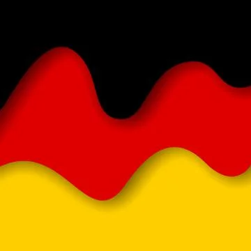 Abstract waving germany flag. Background. Vector illustration of the German flag Stock Illustration