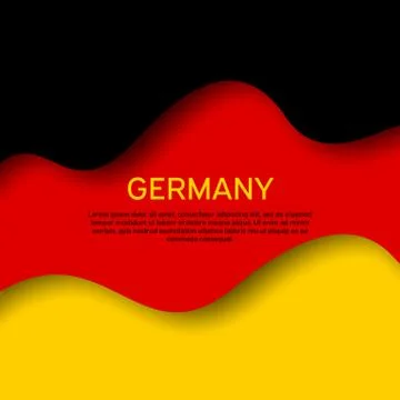 Abstract waving germany flag. Creative background for holiday card design Stock Illustration