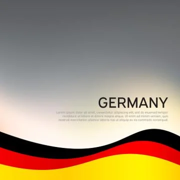 Abstract waving germany flag. Creative background. National poster. German cover Stock Illustration
