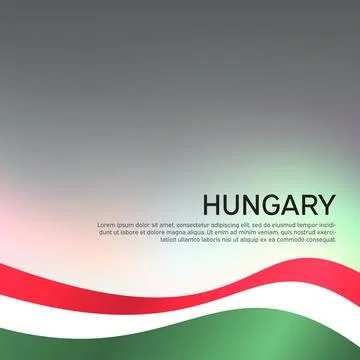 Abstract waving hungary flag. Creative shining background. National poster Stock Illustration