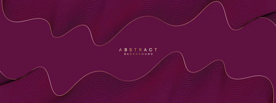 Abstract Waving Line Particle Technology Background. Glowing Wave Lines Banner Stock Illustration