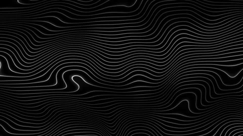 Abstract Waving lines on black Background. Looping 4k animation of an abstract Video stock 261556846