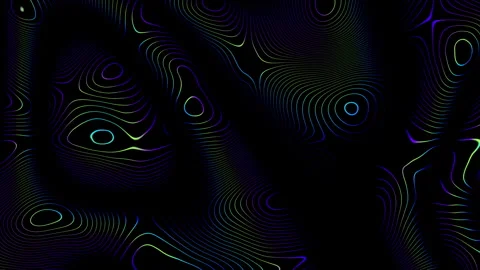 Abstract Waving lines on black Background Loop 4k animation of an abstract Stock Footage 339270035