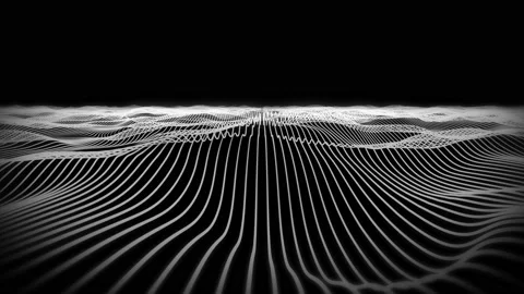 Abstract Waving Lines Fx Background Loop Video stock 144561561
