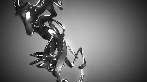 Abstract waving metallic black-white background Stock Footage 35370741