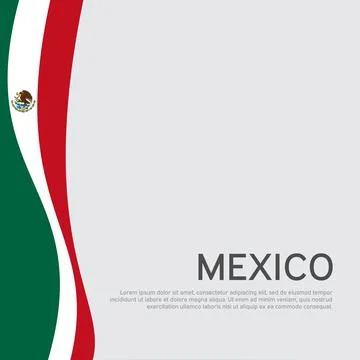 Abstract waving mexico flag. Creative background. State mexican patriotic banner Illustrazione stock