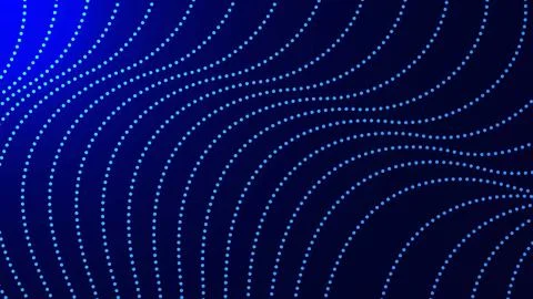 Abstract waving particle digital big data technology Illustrazione stock