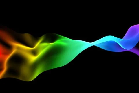 Abstract waving rainbow background Stock Illustration