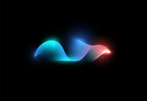 Abstract waving shape. Blue and pink color digital wave. Luminous waveform Stock Illustration