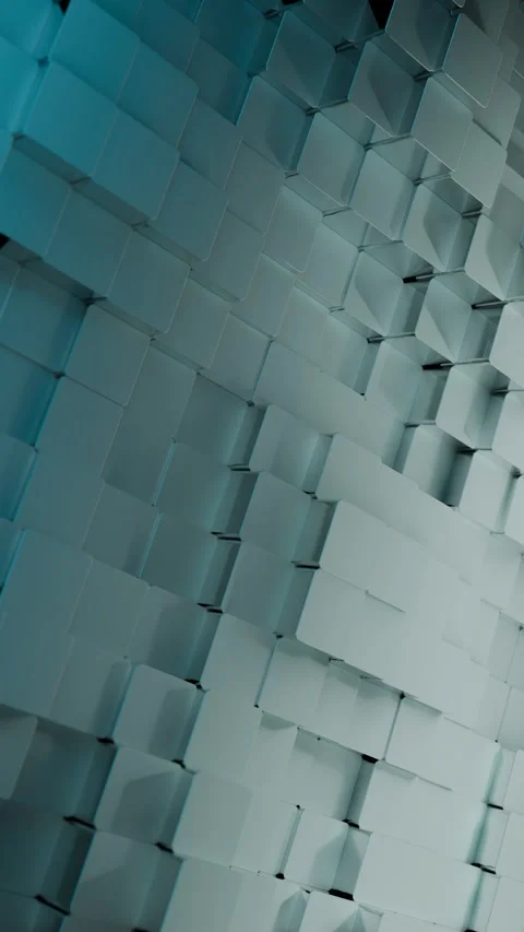 Abstract waving surface with geometric cubes Stock Footage 319408693