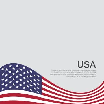 Abstract waving usa flag. Creative background for american patriotic holiday Stock Illustration