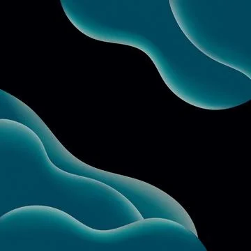 Abstract wavy 3d design background with grain texture. Square template with Stock Illustration