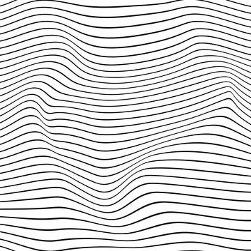 Abstract wavy 3d mesh on a white background. Geometric dynamic wave. 3D techn Stock Illustration