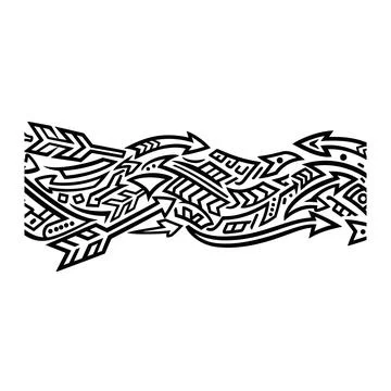 Abstract wavy arrows pattern flowing design representing direction &amp; motion Illustrazione stock