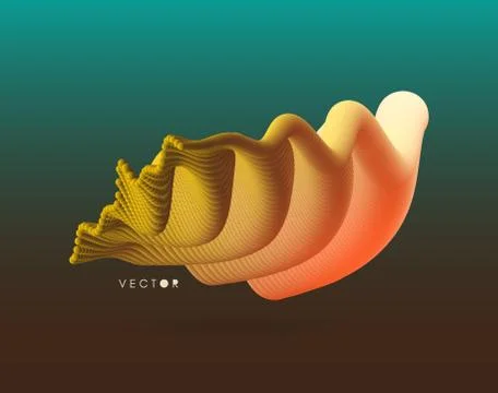 Abstract wavy background for banner, flyer and poster. Dynamic effect. Vector. Stock Illustration