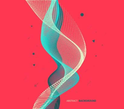 Abstract wavy background for banner, flyer, book cover, poster. Stock Illustration