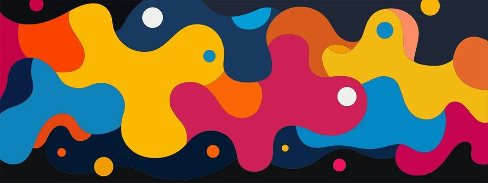Abstract wavy background. Colorful vector illustration with wavy shapes イラスト素材