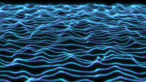 Abstract wavy background. Data flow concept illustration. Business and Stock Illustration