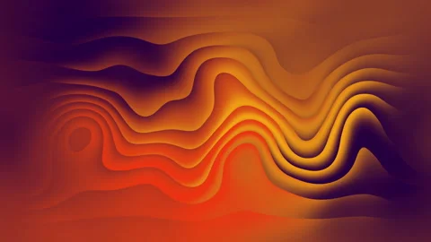 Abstract Wavy Background Design Orange Yellow Purple Hues Digital Art Illus.. Video stock 297619800