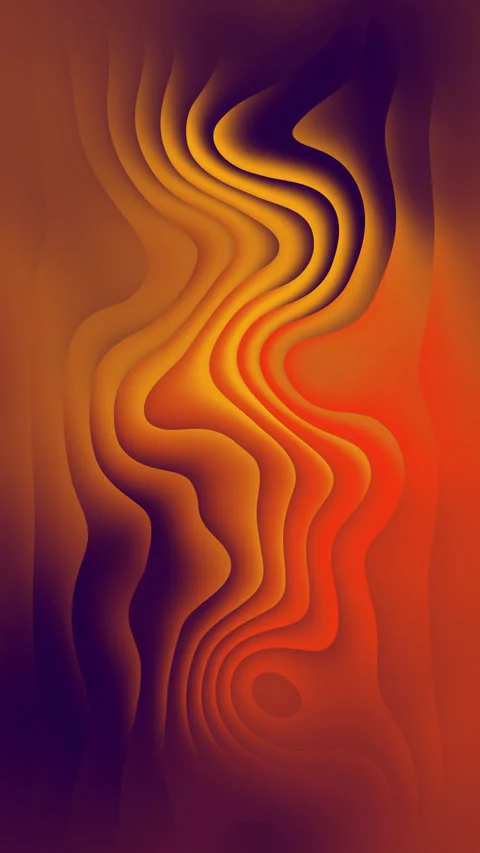 Abstract Wavy Background Design Orange Yellow Purple Hues Digital Art Illus.. Video stock 297987498