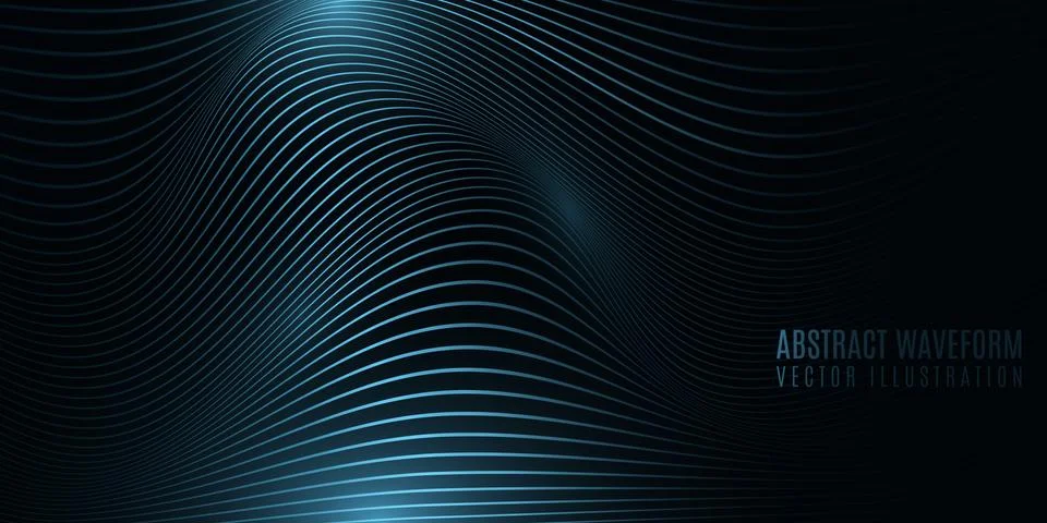 Abstract wavy background for digital, scientific or technology design. 3D wav 库存插图